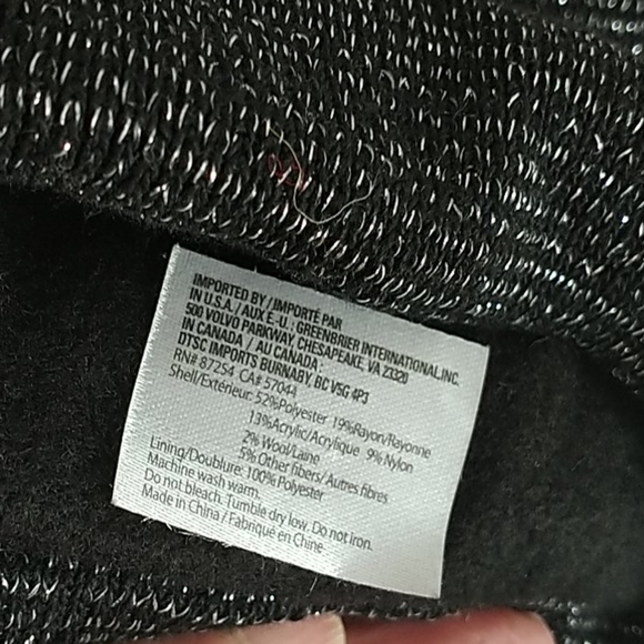 Set of two knit Hats Adult.  Pink Hat & Black Hat - Picture 6 of 11